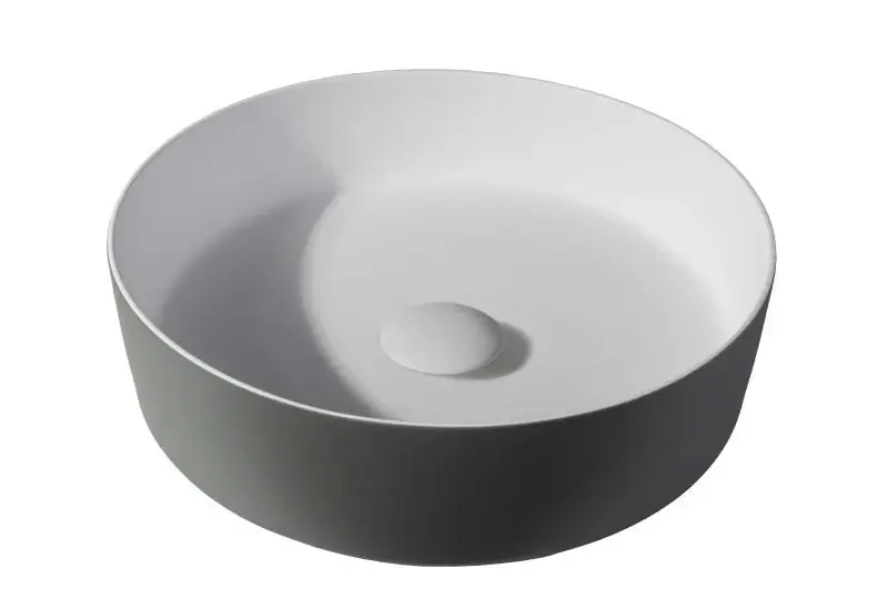 Sanitair Sani Waskom Solid Surface Grijs Mat 39x39x10,8cm EXT Hete Deal