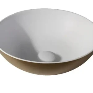 Rechtstreeks Van De Fabrikant Sanitair Sani Waskom Solid Surface Goud Mat 38,5x38,5x13,8cm EXT