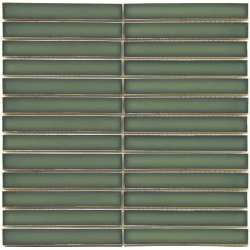 Wand Mozaïek Tegels Kitkat Factory Keramiek Donkergroen - Matje 29,6x29,9cm Actieprijs