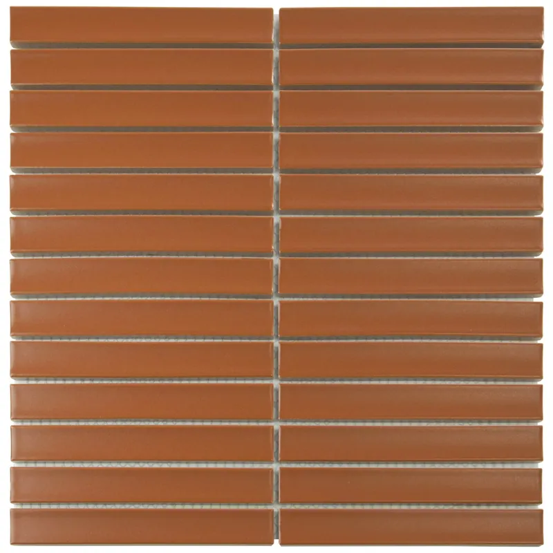 Lage Prijs Wand Mozaïek Tegels Kitkat Factory Keramiek Roestbruin - Matje 29,6x29,9cm