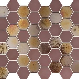 Wand Mozaïek Tegels Factory Hexagon Keramiek Roze - Matje 27,8x32,5cm Must-Have