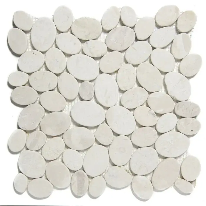 Beperkte Voorraad Wand & Vloer Mozaïek Tegels Factory Kiezelsteen Wit - Matje 30x30cm