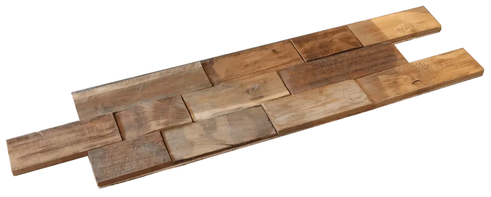 Wand Mozaïek Tegels Factory Wildverband Hout Bruin - Matje 18x60cm Actieprijs