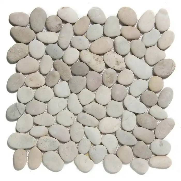 Laatste Versie Wand & Vloer Mozaïek Tegels Factory Riviersteen Beige - Matje 30x30cm