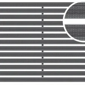 Express Levering ACO Schoonloper Aluminium mat met rubberstroken zwart 75x50x2cm