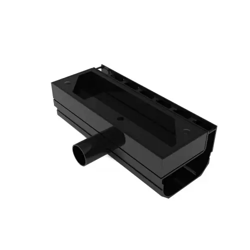 Flitsaanbieding Sleufgoot zwart aluminium Sidedrain/75 inspectieluik 250 mm + zijuitloop 50 mm