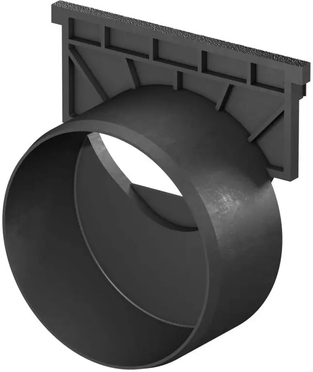 Finale Uitverkoop Universele eindplaat met zijuitloop Ø11 cm
