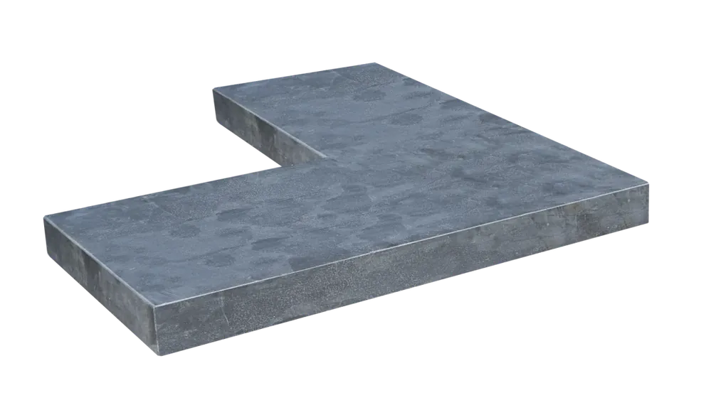 Afdekplaat / vijverrand Blue moon honed linea hoek 50/50x30x3 - maandprijs Actieprijs