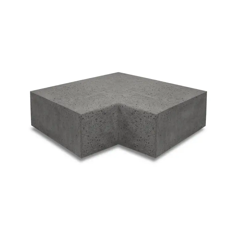 ArtiStone hoekstuk traptreden 90° binnen 37x15 Antraciet Snelle Levering