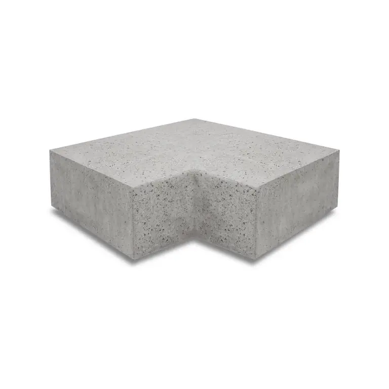 Fabrieksprijs ArtiStone hoekstuk traptreden 90° binnen 37x15 Grijs