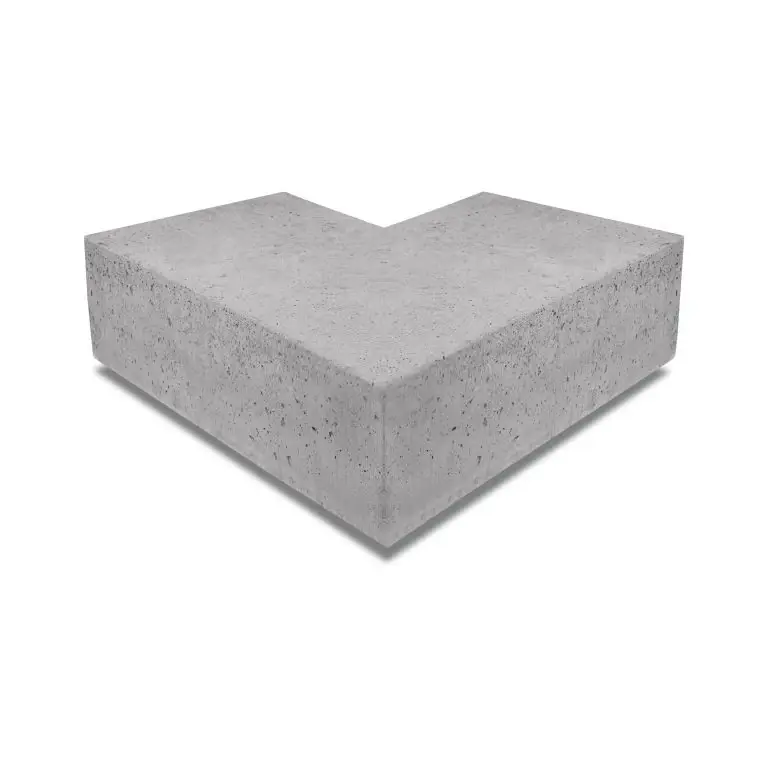 ArtiStone hoekstuk traptreden 90° buiten 40x20 Grijs Laatste Kans