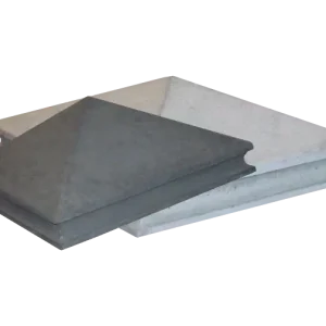 Paalmuts met sierrand 70x70x5/17 zwart beton Tijdelijk Beschikbaar