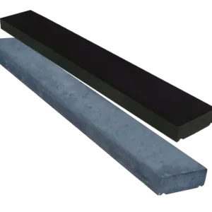 Superprijs muurafdekband vlak 25x100x5 zwart gecoat