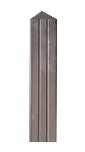 Korting 3-sponning bangkirai look Punt 9x9x275 (sponning 37 cm) Taupe