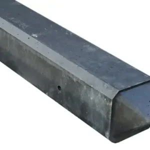 Eindpaal punt 10x10x230 (sponning 37 cm) antraciet Alleen Vandaag