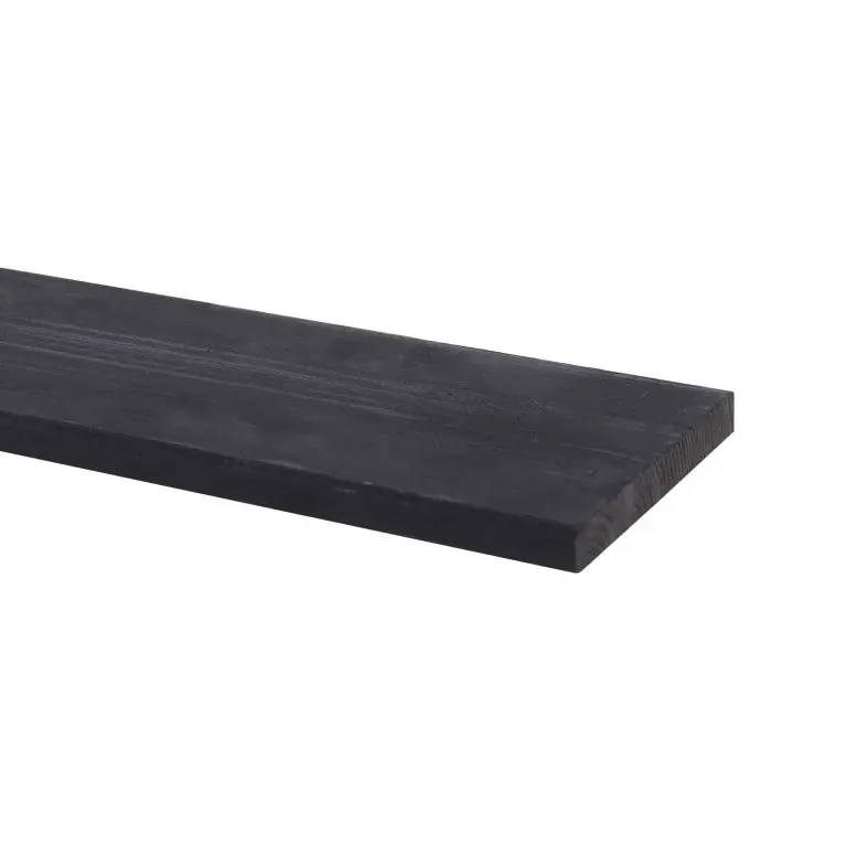 Nieuw Grenen plank - geïmpregneerd 45x22 mm zwart - 210 cm