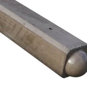 Weekendaanbieding Hoekpaal bol 10x10x195 (sponning 74 cm) taupe