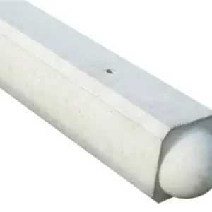 Tussenpaal Bol 10x10x310 (sponning 54 cm) Wit Hoge Kwaliteit