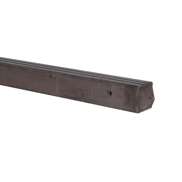 Tussenpaal Rabat + lichtleiding 10x10x270 (sponning 207 cm) Taupe Direct Verzonden