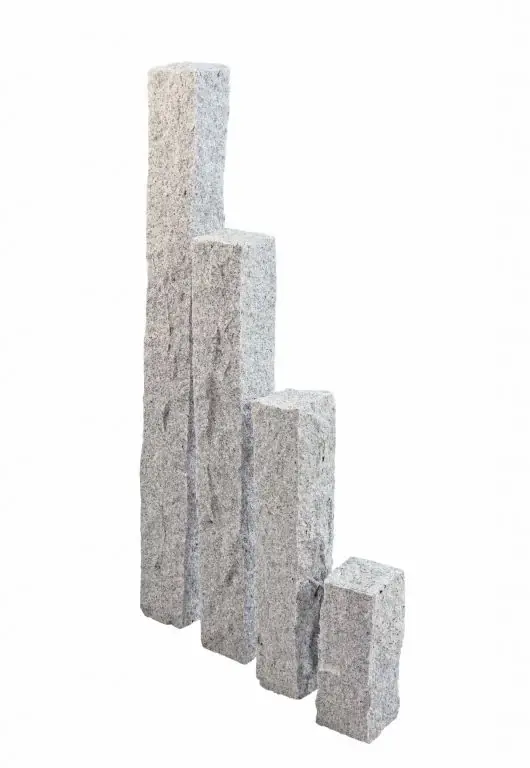 Lage Prijs Palissade graniet naturel 75x10x10 cm
