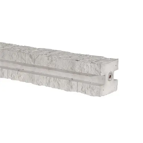 Tussenpaal betonschutting granietmotief 12x12x275 (sponning 180/216 cm) wit Aanbieding