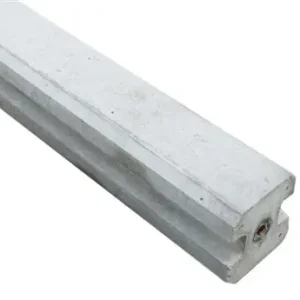 Eindpaal betonschutting 13x13x365 (sponning 288 cm) wit Direct Verzonden