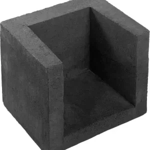 Hoge Kwaliteit U-hoekelement Zwart 40x50x40 cm
