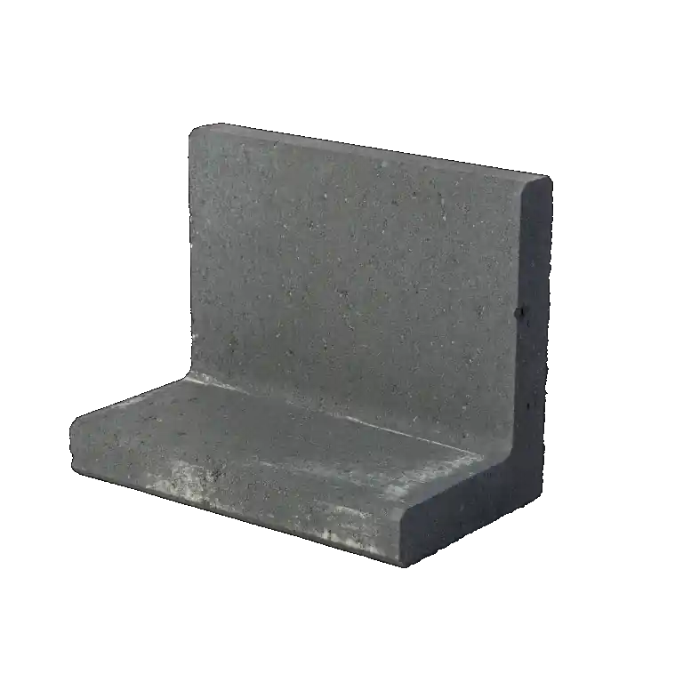 L-element 50x50x80 zwart (bxdxh) Beperkte Voorraad
