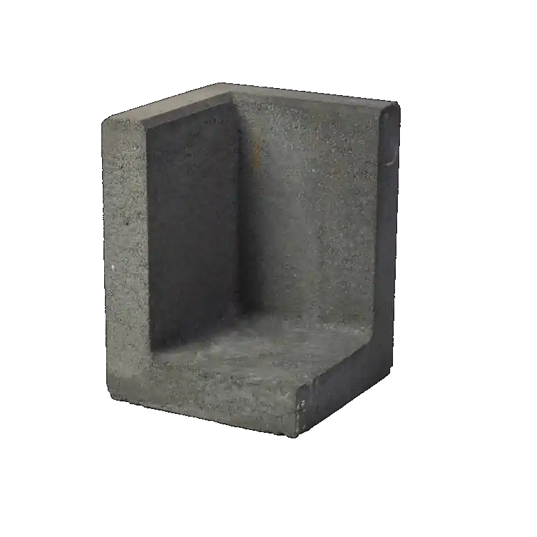 Voordeelprijs L-hoekelement 50x50x120 zwart (lxbxh)