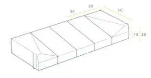 Populair Invalide-inritblok 13/15 20/10x60x30 links zwart vis