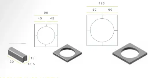 Boomkransband element 45x45x10 di grijs vk Direct Verzonden