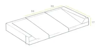 Goedkoop Invalide-inritblok 18/20 17/8x80x50 links grijs vis