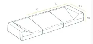 Inritblok 18/20 18x50x50 rechts zwart vis Lage Kosten