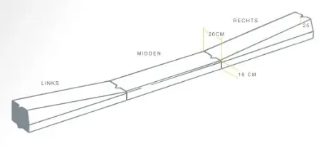 Inritverloopband 5/20-20x15x100 midden grijs vis Flitsaanbieding