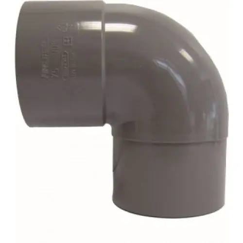 Drain hulpstuk PVC HWA Bocht 80 mm 90° verjongd Tijdelijk Beschikbaar