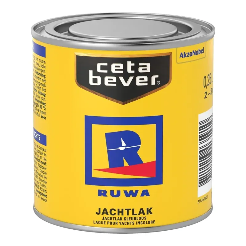 Bestel Nu ruwa jachtlak (blank) 0,25 ltr