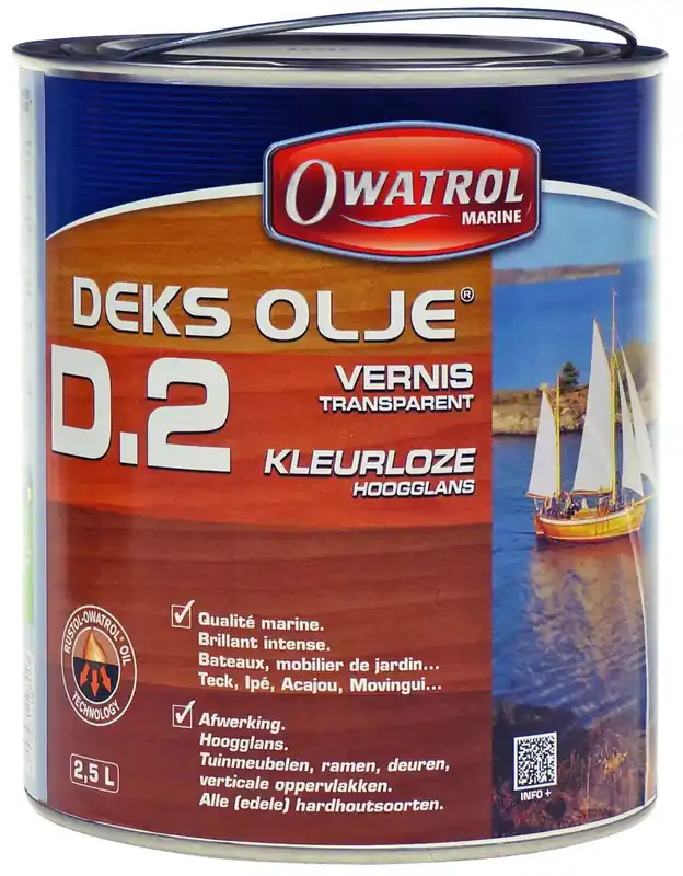 Premium owatrol deks olje d2 olie (transparant) 2,5 ltr
