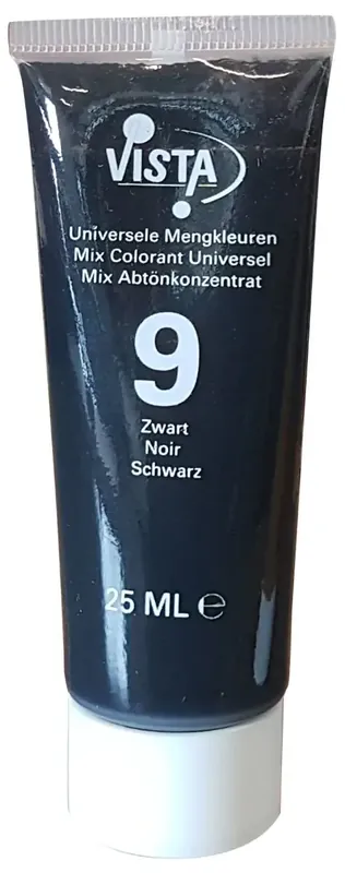 Vista Universele Mengkleur (09 zwart) 0,025 ltr Uitverkoop