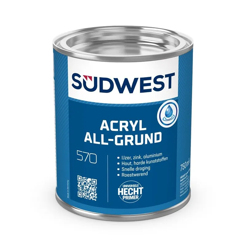 Südwest Acryl All-Grund U51 (9105 zwart) 0.75 ltr Gecertificeerd