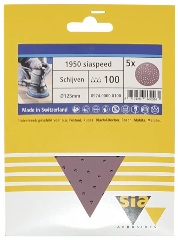 Shop Nu Sia 1950 Siaspeed Schuurschijf 125 mm (P100) 5 st