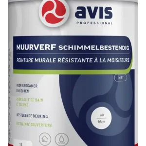 Rechtstreeks Van De Fabrikant Avis Muurverf Schimmelbestendig Lichte kleur 1 ltr