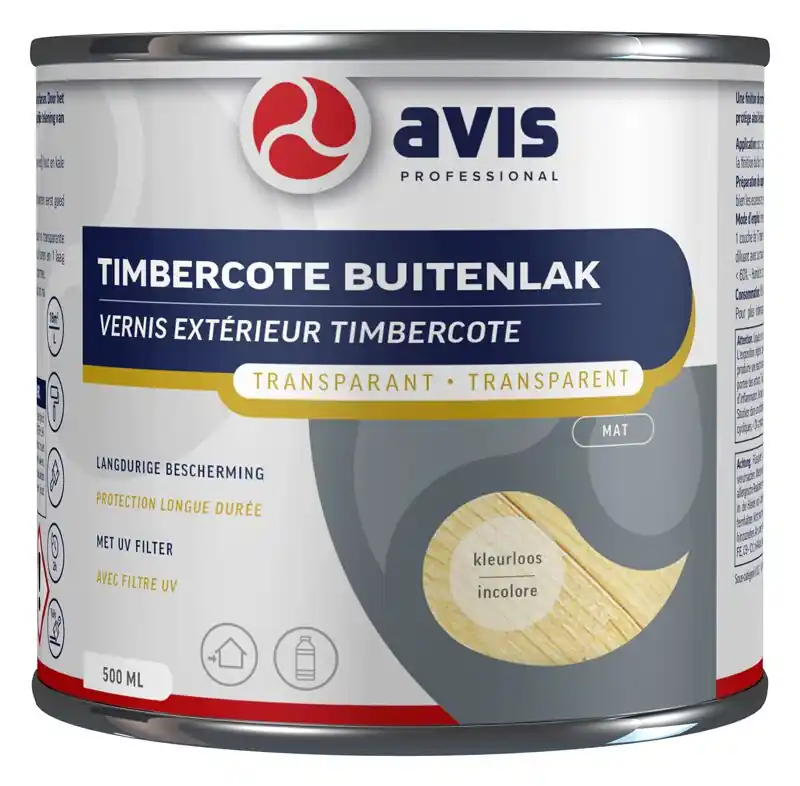 Beperkt Aanbod Avis Timbercote buitenlak - kleurloos 0.5 ltr