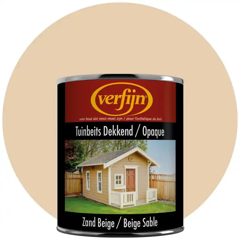 Koopje Verfijn Tuinbeits Dekkend (Zand beige) 0,75 Liter