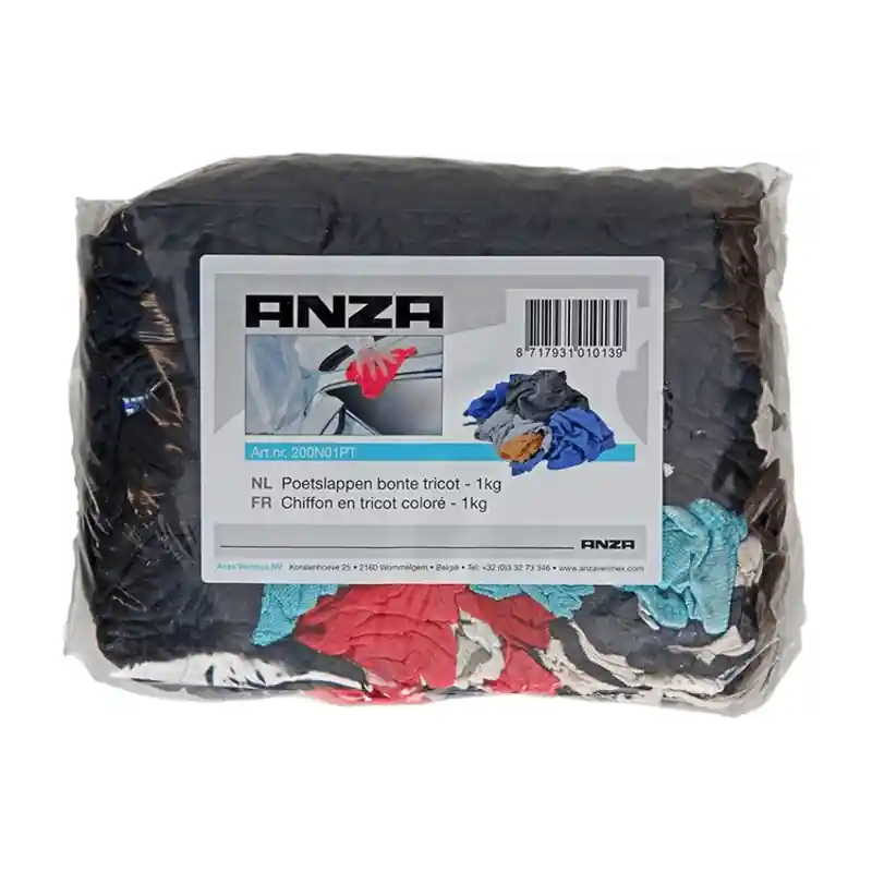 Anza Poetslap tricot Bont 3KG zak Populair
