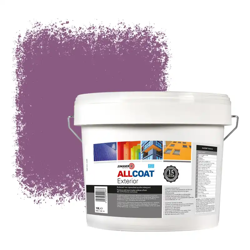Zinsser Allcoat Exterior Muurverf RAL 4001 Roodlila - 10 liter Weekendaanbieding