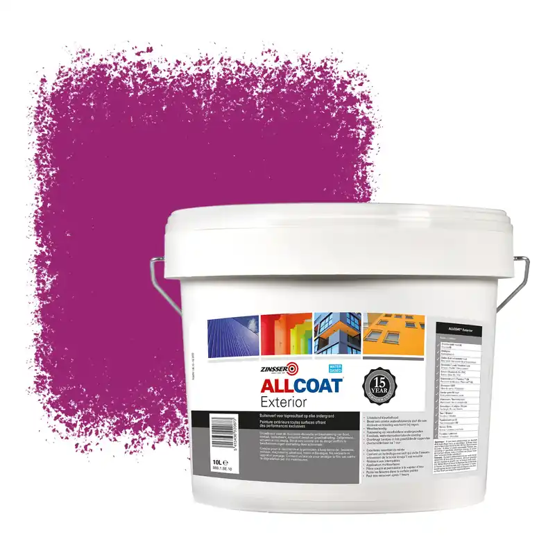 Zinsser Allcoat Exterior Muurverf RAL 4006 Verkeerspaars - 10 liter Lage Kosten