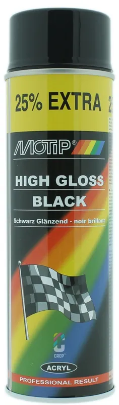 Lage Prijs MoTip Hoogglans Zwart spuitbus 500ml