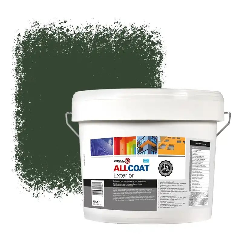 Zinsser Allcoat Exterior Muurverf RAL 6020 Chroomgroen - 10 liter Premium