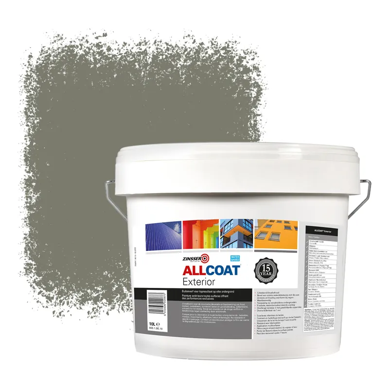 Zinsser Allcoat Exterior Muurverf RAL 7003 Mosgrijs - 10 liter Seizoensaanbieding