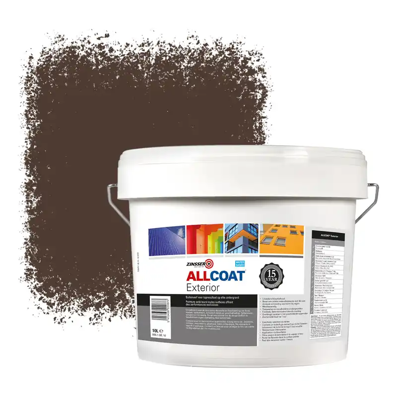 Actieprijs Zinsser Allcoat Exterior Muurverf RAL 8028 Terrabruin - 10 liter